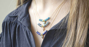 Collier DROP precious - Labradorite et Apatite