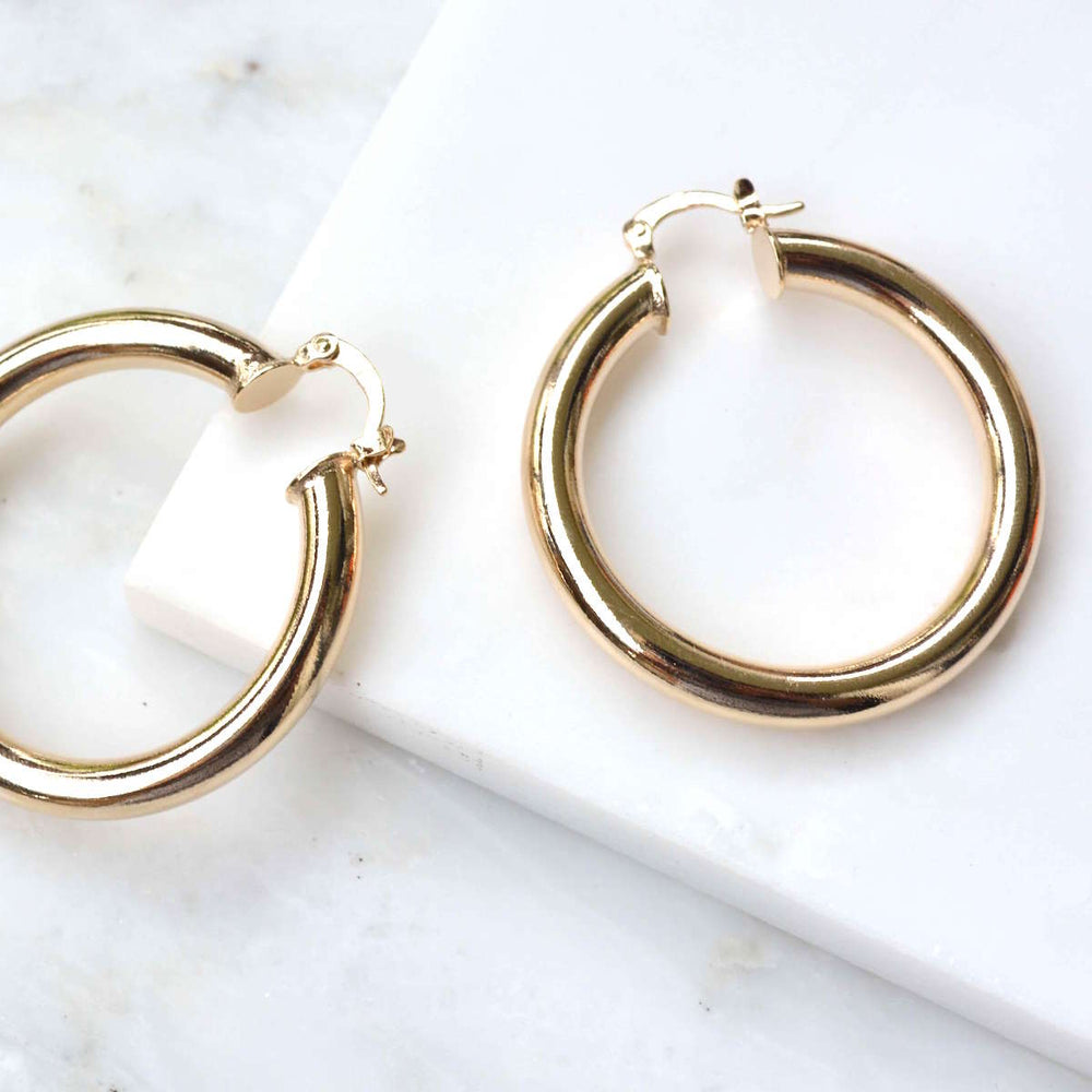 Boucles d'oreilles - Boucles d'oreilles Plaqué Or - Boucles d'oreilles Plaqué Or Femmes - Boucles d'oreilles Femmes - Boucles d'oreilles Créoles Plaqué Or - Créoles Plaqué Or - Créoles Plaqué Or Femmes - Boucles d'oreilles épaisse - Bobart Bijoux