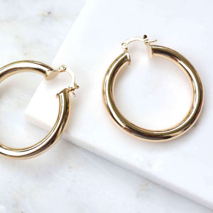 Boucles d'oreilles - Boucles d'oreilles Plaqué Or - Boucles d'oreilles Plaqué Or Femmes - Boucles d'oreilles Femmes - Boucles d'oreilles Créoles Plaqué Or - Créoles Plaqué Or - Créoles Plaqué Or Femmes - Boucles d'oreilles épaisse - Bobart Bijoux