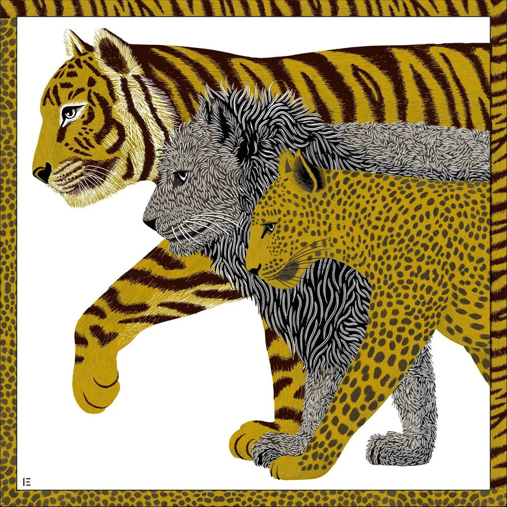 Carré Cheetah - Inoui - imprimé en laine  Modifier le texte alternatif