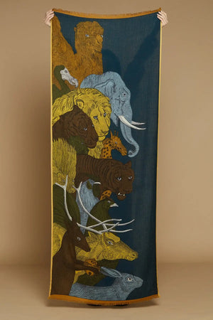 Echarpe en laine thadeus bleu - Inoui  