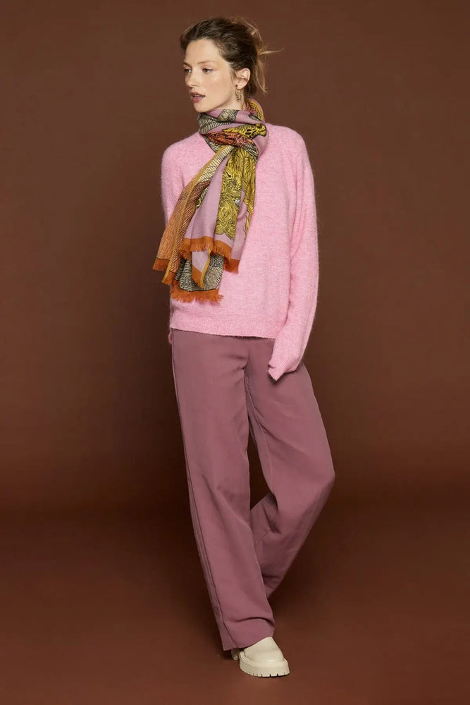 Echarpe en laine thadeus lilas - Inoui  Modifier le texte alternatif