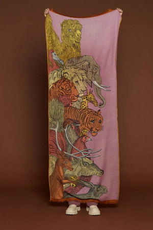 Echarpe en laine thadeus lilas - Inoui