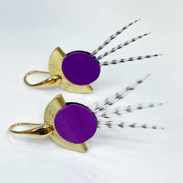 Boucles d'oreilles Naiades - Violet