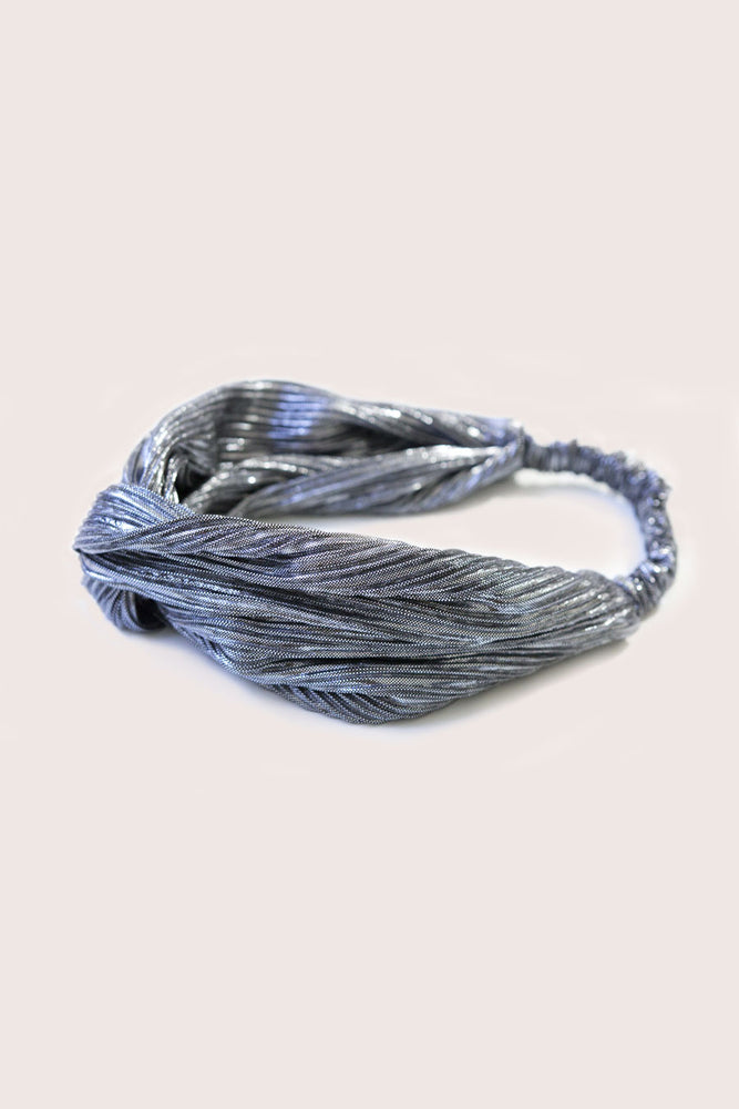 Headband Plissé argent - Laure Derrey - créatrice accessoire pour cheveux - Made in Paris