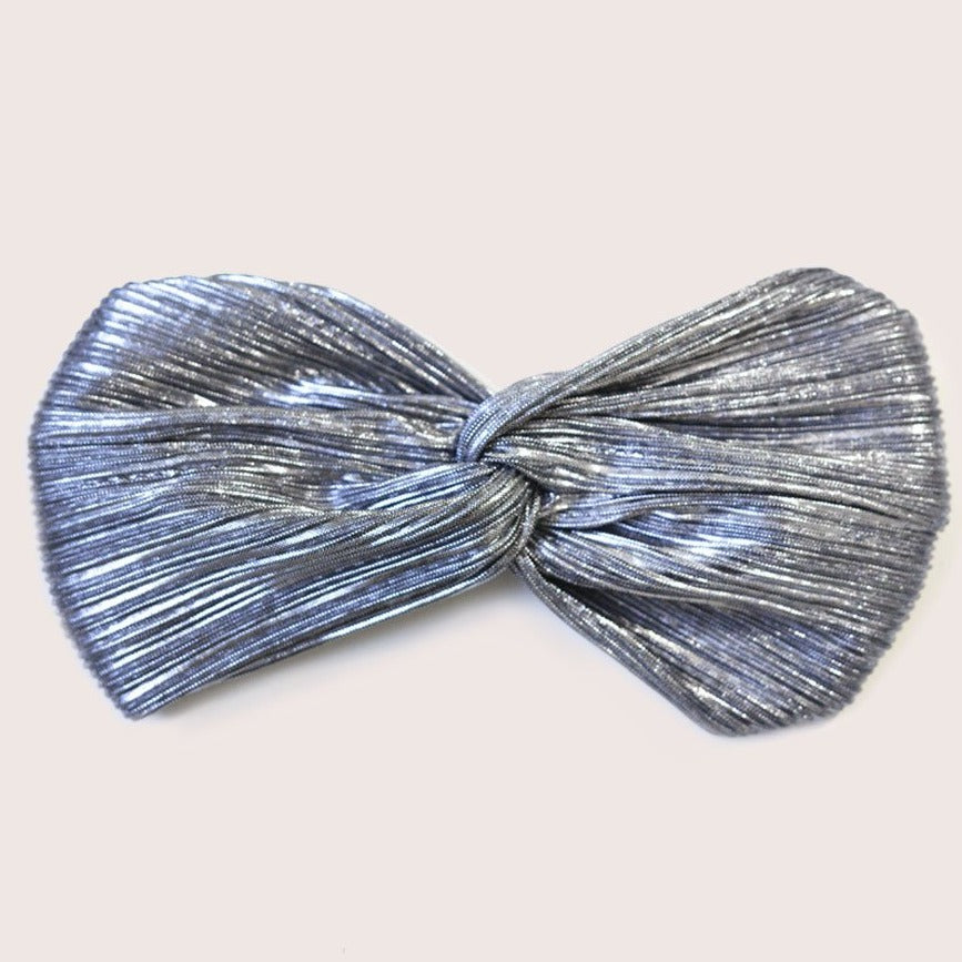 Headband Plissé argent - Laure Derrey - créatrice accessoire pour cheveux - Made in Paris
