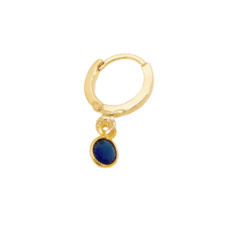 mini creole plaque or pierre pendante bleue