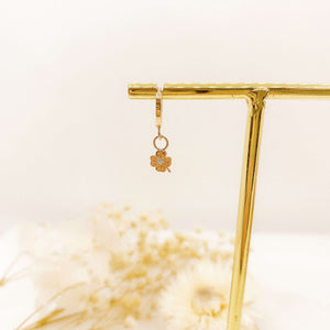 mini créole plaqué or trèfle pendant