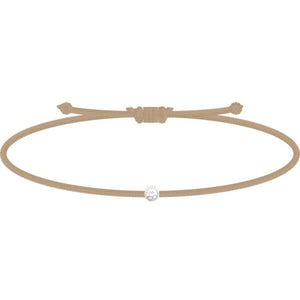 Mon petit diamant - bracelet my first diamond- cadeau de naissance - beige camel