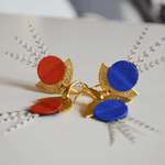 Lady AMHERST - Boucles d'oreilles Naïades - Bleu