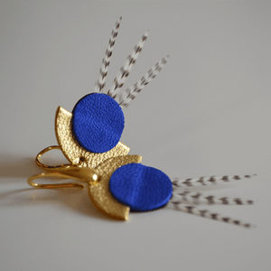 Boucles d'oreilles Lady AMHERST- Naïades - Bleu