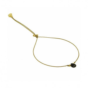 Bracelet Goutte Onyx sur cordon