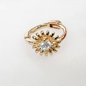 piercing plaqué or hélix fleur