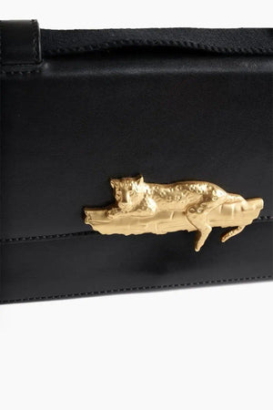 Sac baguette NICO - Cuir noir - Inoui Editions